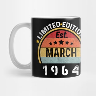 Est March 1964 Limited Edition 60th Birthday Gift 60 Years Old Mug